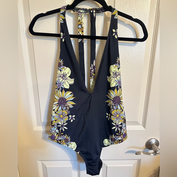 Urban Outfitters Other - Urban Outfitters Out From Under Navy & Multi Color Floral One Piece Swimsuit, L